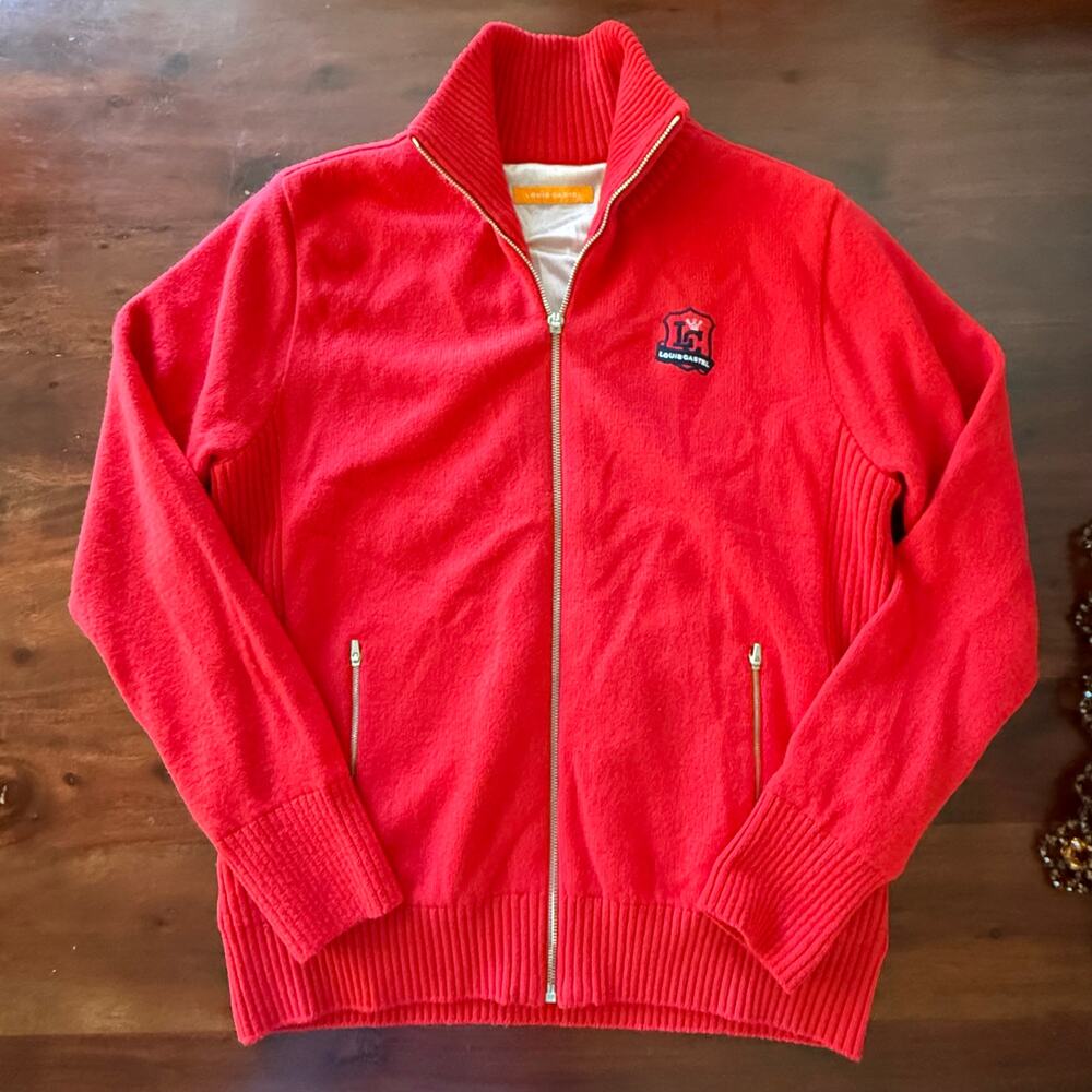 Louis Castel womens golf wool  red jacket size 105 fully lined